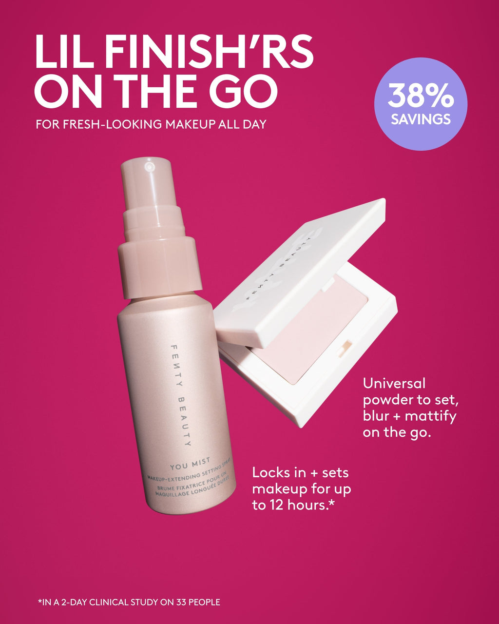 Lil Finishrs Mini Setting Spray + Blotting Powder Duo