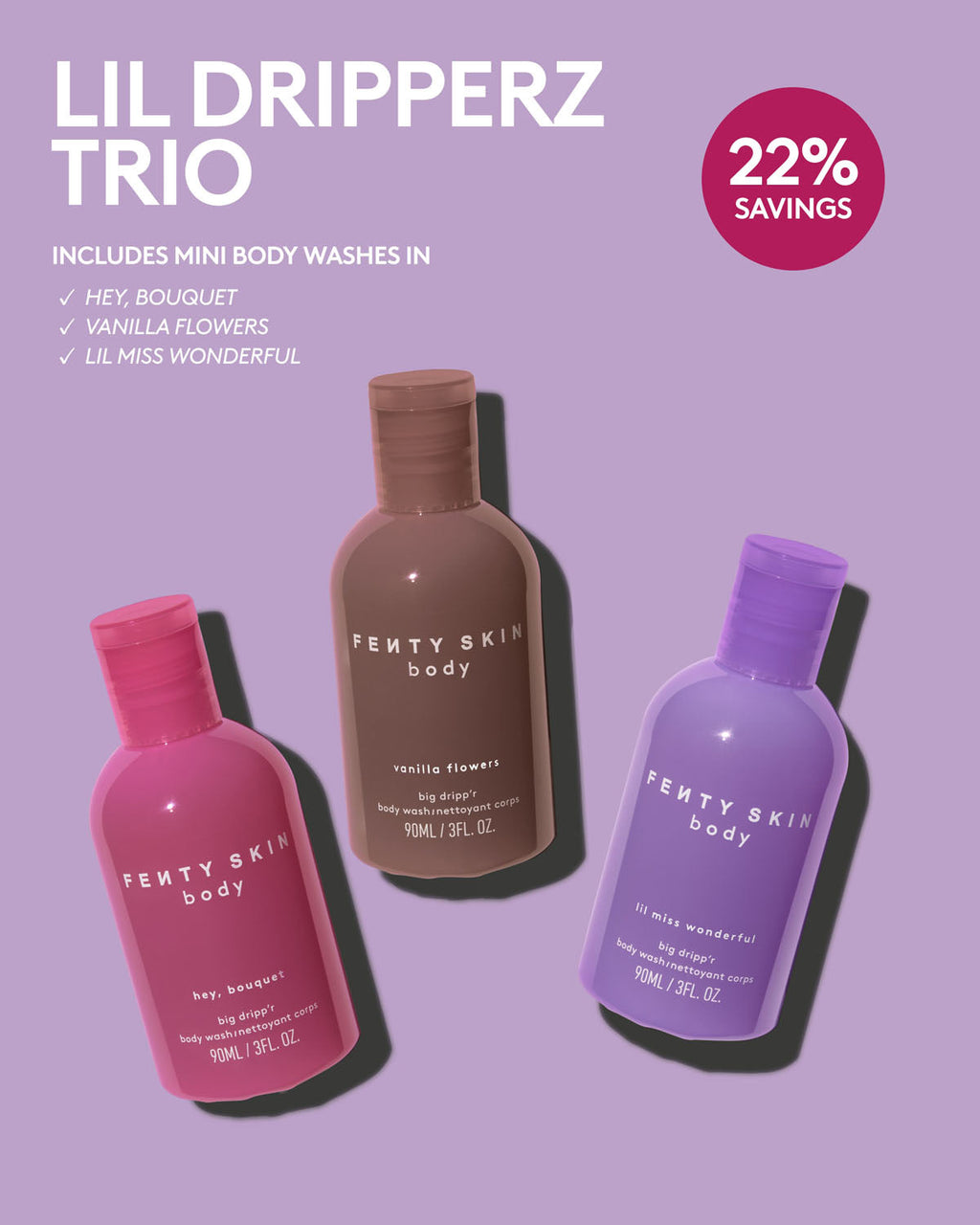 Lil Dripprz Mini Body Wash Trio
