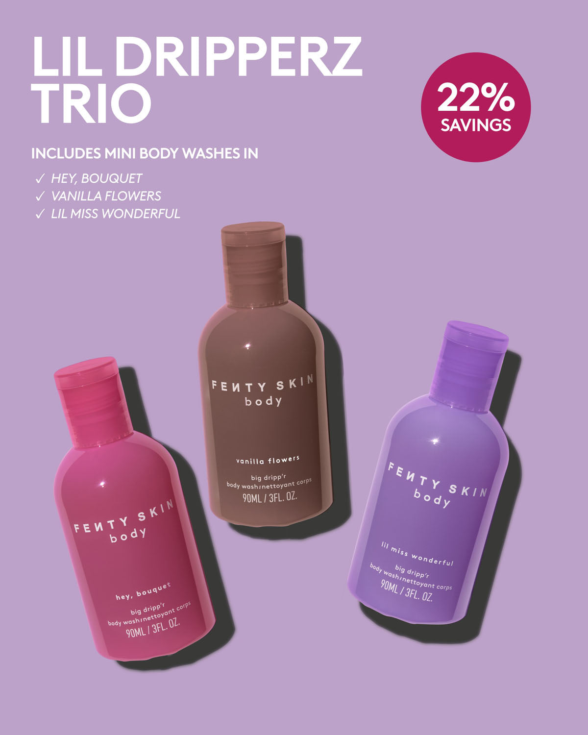 Lil Dripprz Mini Body Wash Trio