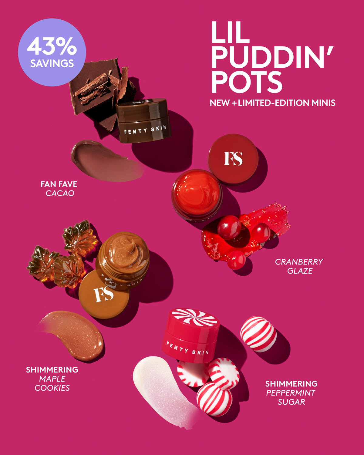 Lil Puddin Pots Mini Intensive Recovery Lip Mask Set